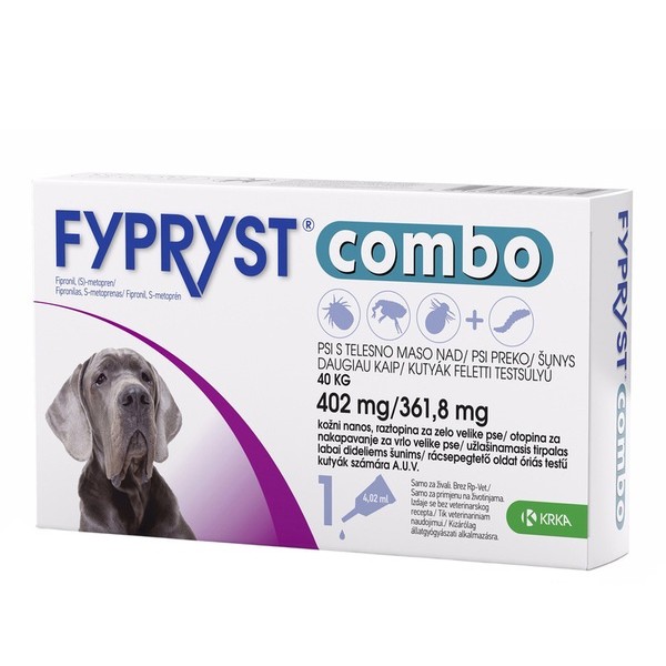 Fypryst Combo 402 mg. -  3 броя пипети за външно обезпаразитяване на куче