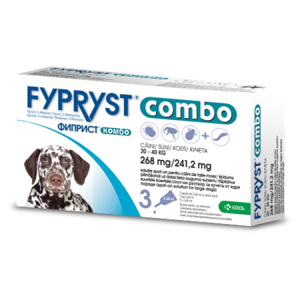 Fypryst Combo 268 mg. - 3 броя пипети за външно обезпаразитяване на куче