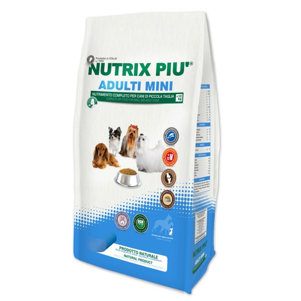 Nutrix Piu Adulti Mini с пиле и риба, 4 кг. - суха храна за възрастни кучета от дребни породи 